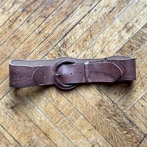 Ruehl No. 925 Brown Leather High waisted belt
